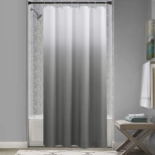 Miniatura 26 de Cortina de ducha para compartimento pequeño negra para hombres, 36 pulgadas de ancho, juego de cortinas de baño gris, cortinas geométricas estrechas