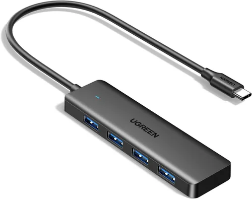 Miniatura 10 de Concentrador USB UGREEN 3.0, divisor de 4 puertos USB A ultradelgado Expansor USB para mouse, teclado, unidad flash, disco U, impresora Compatible