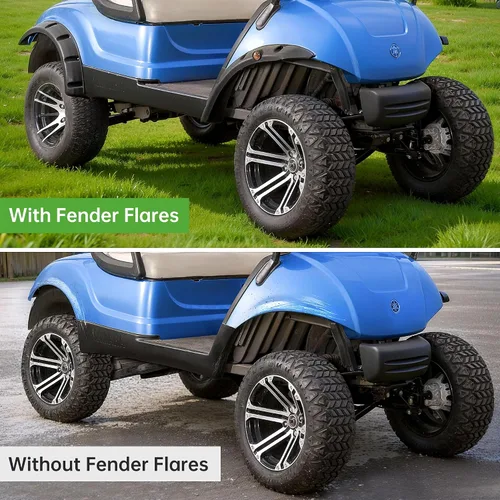 Miniatura 5 de 10L0L 4PCS Golf Cart Fender Flares for Yamaha G29, EZGO TXT/RXV, Club Car DS/Precedent - Heavy Duty ABS Plastic Mud Guards with Reflectors &
