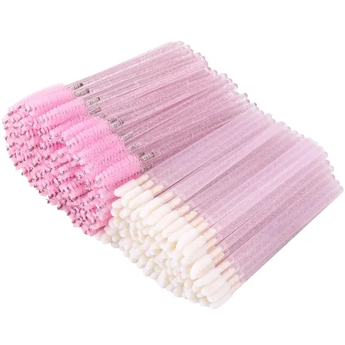 Miniatura 9 de Tbestmax 200 varitas aplicadoras desechables para rímel y lápiz labial, brocha para brillo de labios, carretes de pestañas para extensiones