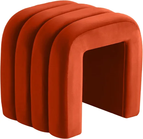 Miniatura 20 de Flouki Taburetes otomanos tapizados, otomanos de arco multifuncionales, taburetes de maquillaje de lujo, otomanas de felpilla para dormitorio