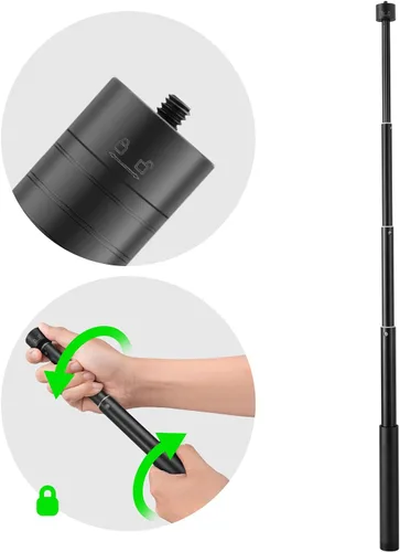 Miniatura 7 de Poste de extensión de cardán, barra de extensión ZHIYUN de 29 pulgadas para estabilizador de cardán, palo selfie ajustable con rosca de 1/4 pulgadas