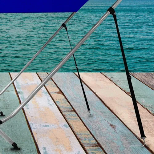 Miniatura 5 de 2 correas superiores ajustables Bimini con gancho de doble extremo de 28 a 60 pulgadas