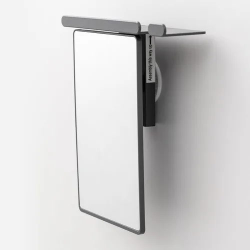Miniatura 9 de TAILI Espejo de ducha sin niebla, anti-vaho con soporte para maquinilla de afeitar, espejo de afeitar con ventosa y bandeja de almacenamiento