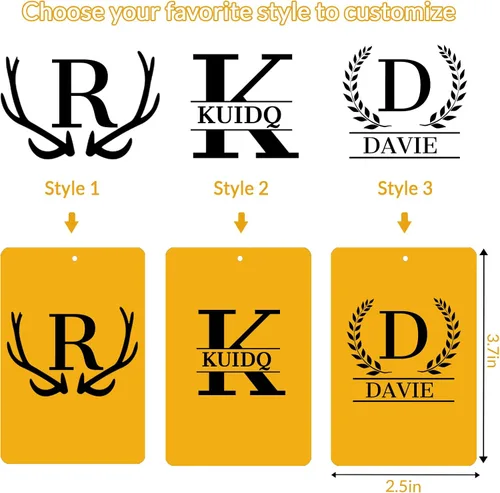 Miniatura 3 de Ambientador de aire personalizado con foto para automóvil, ambientador de doble cara personalizado para automóvil, ambientador de olor con texto