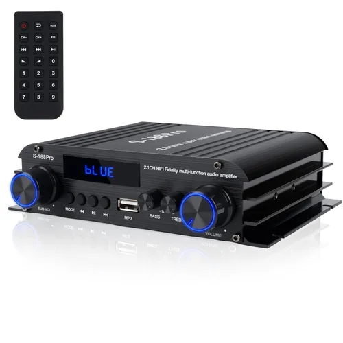 Miniatura 8 de Amplificador estéreo de audio para el hogar de 1000 W, amplificador Bluetooth 5.3 para dos altavoces de 50 W x2 de aproximadamente 8 pulgadas