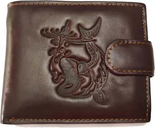 Miniatura 20 de Hombres Cool Eagle Wolf Caballo Totem Cuero Vaca Vertical Cartera Cremallera Multi-tarjeta Titular, Tótem de caballo, Minimalista
