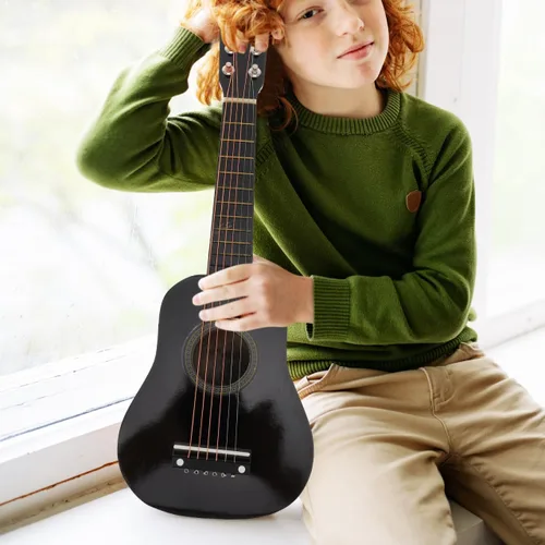 Miniatura 3 de Toddmomy Guitarra acústica de 21 pulgadas para niños, guitarra portátil de madera para niños, tamaño pequeño, instrumento musical