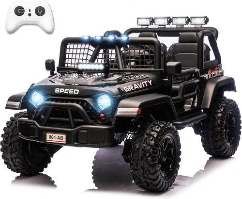 Sopbost Camión de Montar de 24V 7Ah de 2 Asientos, Juguete de Montar para Niños Grandes, Coche de Montar con Control Remoto, Automóvil Eléctrico