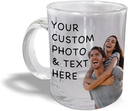 Miniatura 11 de Taza de café en forma de corazón personalizada foto foto y texto taza de té cerámica 11 oz Mango de corazón