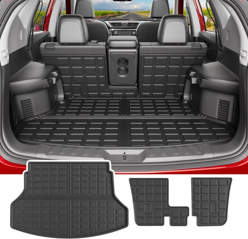 Miniatura 9 de powoq Alfombrilla de Maletero Compatible con Toyota RAV4 2013 2014 2015 2016 2017 2018 Forro de Carga para Todo Clima Alfombrilla de Respaldo