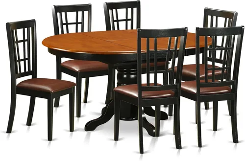 Miniatura 15 de East West Furniture KENI5-BCH-C - Juego de muebles de comedor de 5 piezas, incluye una mesa de cocina ovalada con hojas de mariposa y 4 sillas