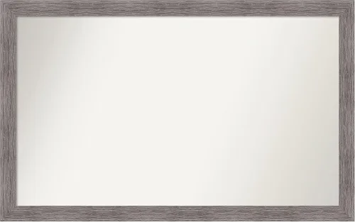 Miniatura 125 de Amanti Art Espejo de baño gris para sobre el fregadero, 31 x 48 pulgadas, espejo de tocador rectangular estrecho de color gris, marco de madera