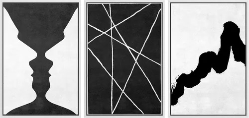 Miniatura 84 de SIGNWIN Juego de impresión enmarcada para pared, diseño de rayas verticales, fotografía abstracta, arte moderno, primer plano, relajante, tranquilo