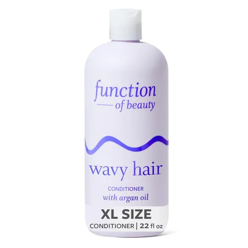 Function of Beauty Acondicionador para cabello ondulado, XL - Acondicionador sin sulfatos para una textura ondulada natural - Ligero, Blanco hueso