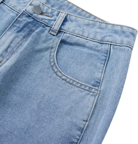 Miniatura 4 de Jeans clásicos de pierna recta de tiro medio para mujer