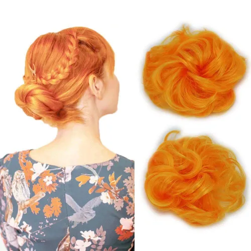 Miniatura 28 de 2 extensiones de cabello ondulado y grueso para mujer, de color negro natural, fibra sintética resistente al calor, para belleza, fiestas, uso