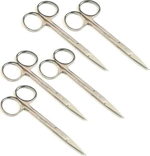 Miniatura 4 de Iris Micro Disecting Lab - Tijeras afiladas de 4.5 pulgadas (4.5 in) de punta fina, rectas, acero inoxidable (paquete de 10)