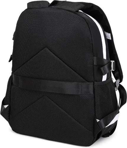 Miniatura 5 de Wadirum Conjunto de mochila casual para mujer, conjunto de mochila escolar para niña, lindo portátil Ruaksack, Negro, Mediana, Mochilas de mochila