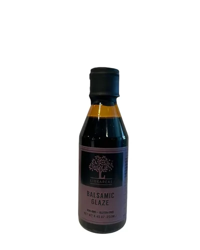 Liokareas Glaseado balsámico griego, orgánico, sin OMG, 8.45 onzas, hecho de uvas cultivadas en Grecia, sin azúcares añadidos