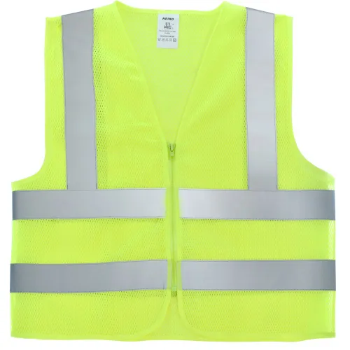 Miniatura 9 de Neiko Chaleco de seguridad de alta visibilidad ANSI Clase 2, sin bolsillo, amarillo neón, grande (L)
