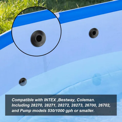Miniatura 4 de Tapones de piscina de repuesto para piscina sobre el suelo INTEX, Coleman, para bomba de piscina sobre el suelo, tapón de pared con orificio para 2