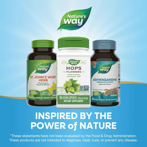 Miniatura 6 de Nature's Way Flores de lúpulo de hierbas prémium 620 mg por porción 100 Vcaps