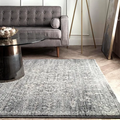 Miniatura 6 de nuLOOM Alfombra vintage tribal Bessie de 4 x 6, gris