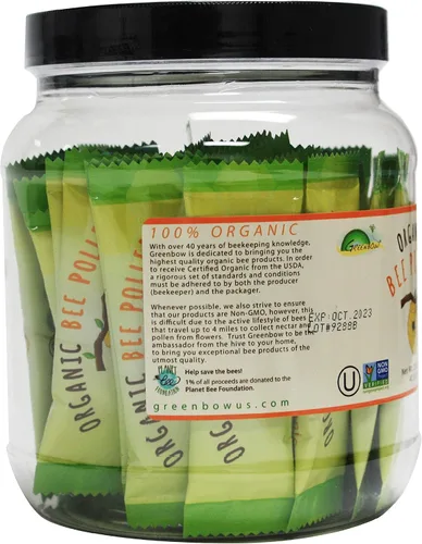 Miniatura 3 de GREENBOW Polen orgánico de abeja – Polen de abeja 100% orgánico certificado por USDA, puro y natural, superalimento lleno de proteínas, vitaminas