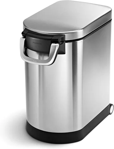 Miniatura 12 de simplehuman Contenedor mediano de almacenamiento de alimentos para mascotas, 25 litros, 27 lb / 12.2 kg, para alimentos para perros, gatos y aves