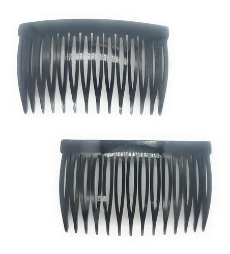 Good Hair Days Peines laterales de Estados Unidos, diseño curvado negro de 14 dientes, buen agarre de 3 x 1.7 pulgadas, decorativas, pinzas de pelo