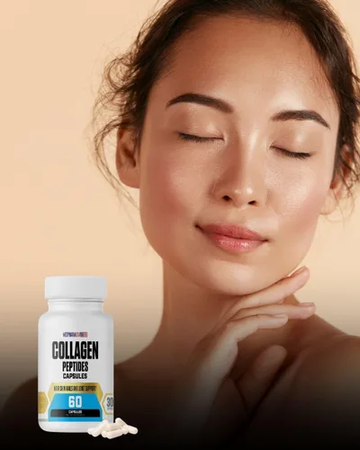 Miniatura 6 de Cápsulas de péptidos de colágeno, 1000 mg, piel y cabello, uñas y soporte articular, 30 porciones