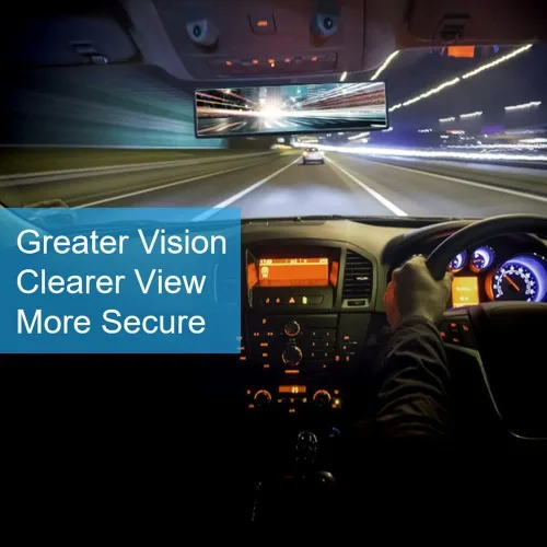 Miniatura 5 de OBTANIM Espejo retrovisor para automóvil de 10.6 pulgadas, vidrio HD, antirreflejo, clip panorámico gran angular, accesorios para espejo retrovisor