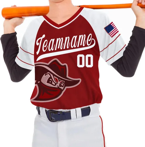 Miniatura 5 de Camiseta de béisbol personalizada unisex para adultos, uniforme deportivo, camisetas impresas, número de nombre personalizado para hombres, mujeres