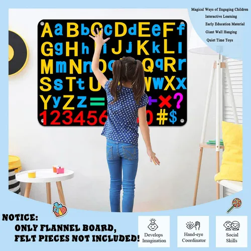 Miniatura 3 de Craftstory Tablero de franela de 3.5 pies para niños pequeños preescolares como niños, historias de fieltro para niños, kits de juego para colgar