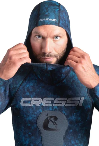Miniatura 2 de Cressi Traje de neopreno de pesca submarina y apnea con almohadilla de pecho, protección de rodilla, diseño anatómico - Tokugawa: Diseñado en Italia