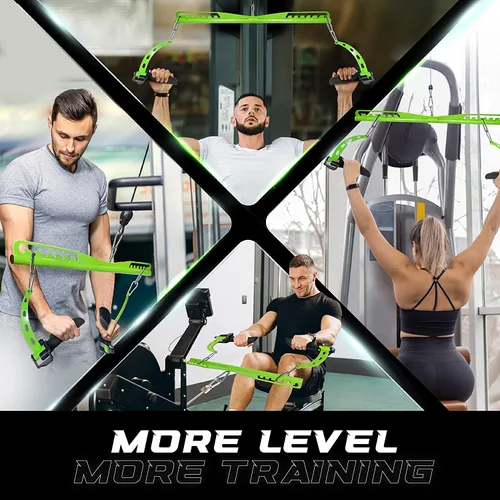 Miniatura 6 de Yes4All Barra desplegable LAT de agarre neutro, mango esparcidor de rango de movimiento, barra larga de gimnasio en casa para fijación de máquina