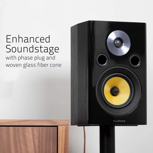 Miniatura 5 de Fluance Altavoces de sonido envolvente de 2 vías de alta fidelidad para escuchar estéreo de 2 canales o sistema de cine en casa, color negro Negro