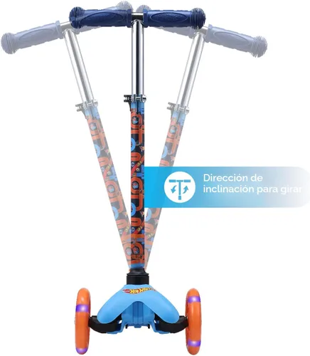 Miniatura 3 de Self Balancing Kick Scooter with Light Up Wheels, Extra Wide Deck, 3 Wheel Platform, Foot Activated Brake, 75 lbs Limit, Kids & Toddlers Girls or