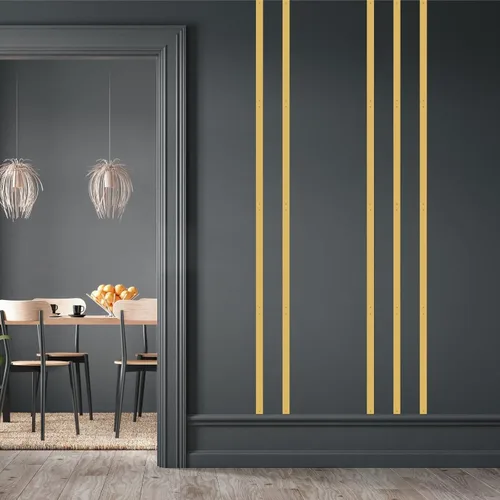 Miniatura 10 de Calcomanías de pared de líneas geométricas, calcomanías de pared de vinilo negro, calcomanías modernas para pared, calcomanías extraíbles