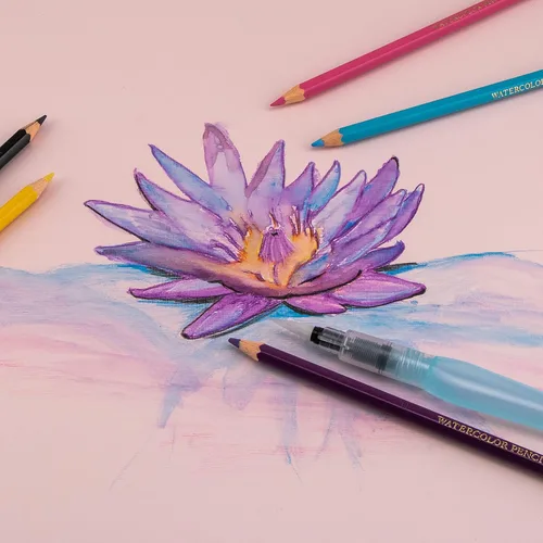 Miniatura 6 de Pincel de agua Pentel Arts Aquash, punta fina, Azul claro