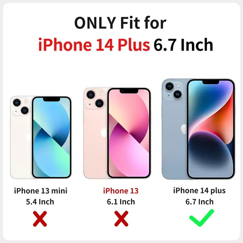 Miniatura 2 de XIZYO Funda para iPhone 14 Plus, diseño de rosa floral para mujeres y niñas, patrón estético, delgado, de poliuretano termoplástico, a prueba