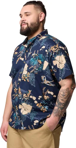 Miniatura 3 de Columbia - Camisa de manga corta para hombre Rapid Rivers con estampado, con cómodo elástico Colegial Navy Outback
