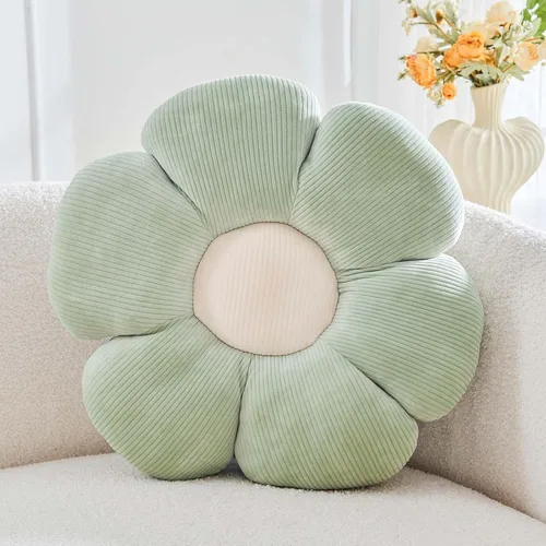 Miniatura 27 de Kcvvcr Almohada Decorativa de Flores, Almohada de Suelo Suave Blanca con Forma de 14.9" para Decoración del Hogar, Lindas Almohadas Decorativas