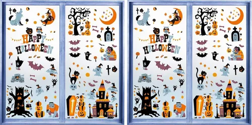 Miniatura 9 de CCINEE 216 calcomanías de arce para ventana, 6 hojas de otoño, hojas de roble y bellotas surtidas, calcomanías para ventana de otoño, Acción de 216
