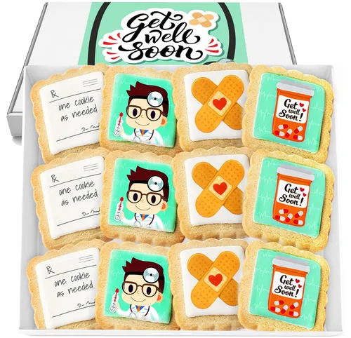 Miniatura 12 de Paquete de 12 cestas de regalo de galletas de feliz cumpleaños, envueltas individualmente para niños, hombres y mujeres, caja de regalo decorada