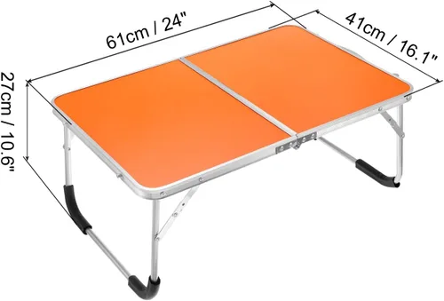 Miniatura 2 de PATIKIL Mesa plegable para laptop, escritorio de regazo portátil, mesa de picnic para cama, aperitivos, escritorios de trabajo para cama, sofá