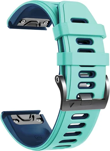 Miniatura 10 de COOVS Correa de silicona de liberación rápida de 1.024 in y 0.866 in para Garmin Fenix 7 7X 6X Pro 5X 3 3HR Easyfit para reloj Garmin Fenix 6 6 Pro