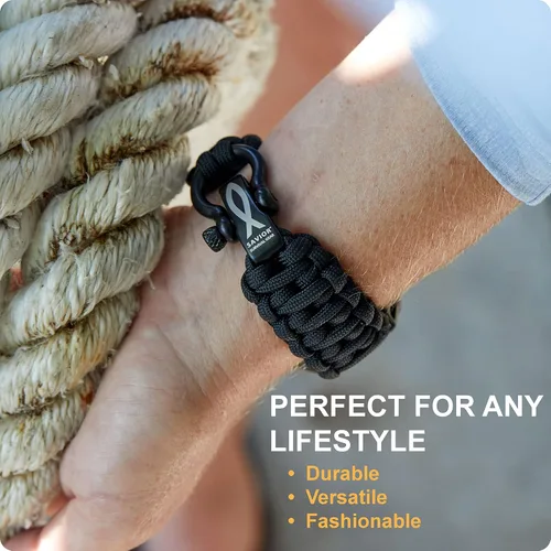 Miniatura 5 de Savior Survival Gear - Correa de repuesto para Apple Watch de 1.65”/42 mm, hecha de 550 cuerda de paracaídas con grillete ajustable de acero