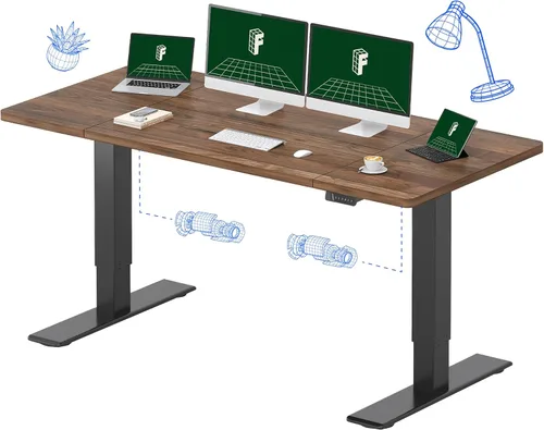 Miniatura 32 de FLEXISPOT Escritorio Eléctrico de Pie de Una Pieza, 60 x 24 Pulgadas Escritorio Ajustable con Superficie Sin Costuras, Ajuste de Altura con Parte